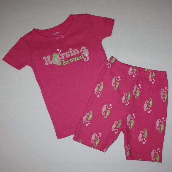 Gymboree Under The Sea Sleepwear Sea Horsin' Around Shortie Two-Piece Gymmies™ 3 - Picture 1 of 3